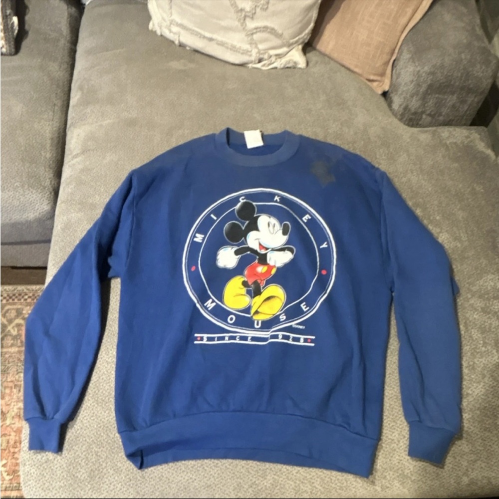 Vintage Disney Mickey Mouse Blue Sweater